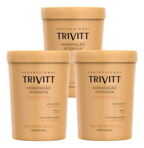 Máscara Hidratação Intensiva Trivitt Nº3 1kg - 3 Unidades