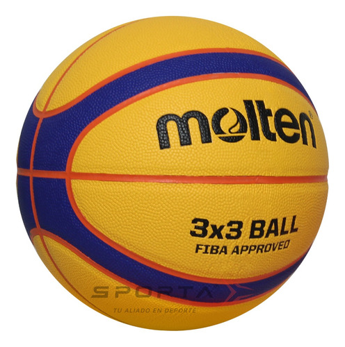 Balon Basquetbol Molten 3x3 Piel Sintética Oficial Sporta Mx