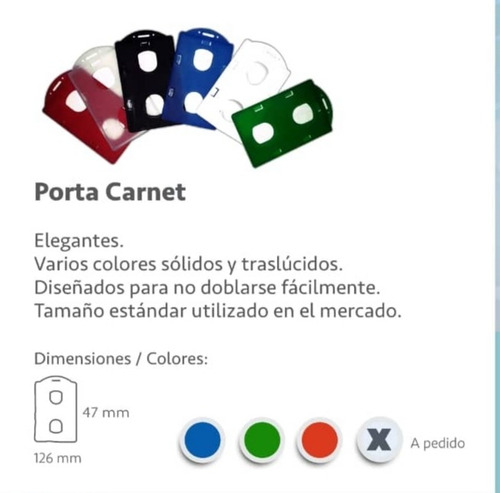 Portacarnet Verticales De Plástico