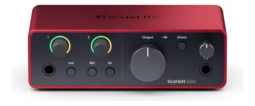 Interface De Som Usb Focusrite Scarlett Solo De 4ª Geração