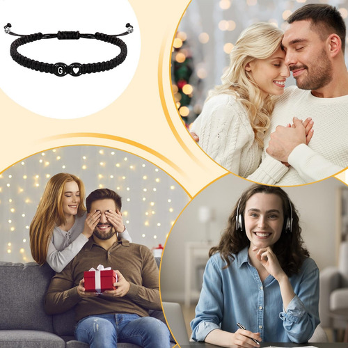 Pulsera Con Dije Inicial,pulsera Con Inicial Para Mujer |