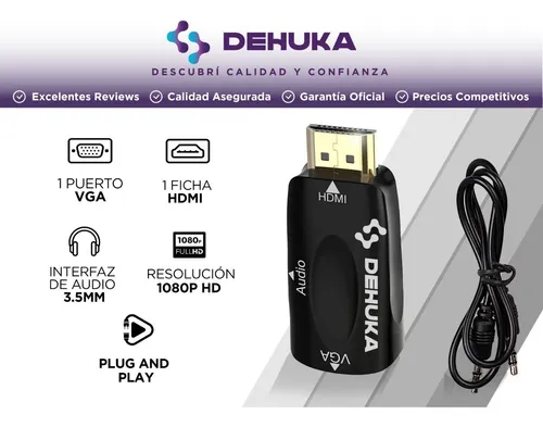 Ficha hdmi a vga sale