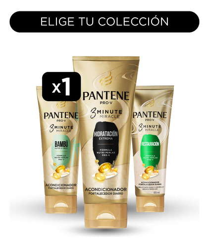 1 Acondicionador Pantene Pro-v 3mm Colección Completa