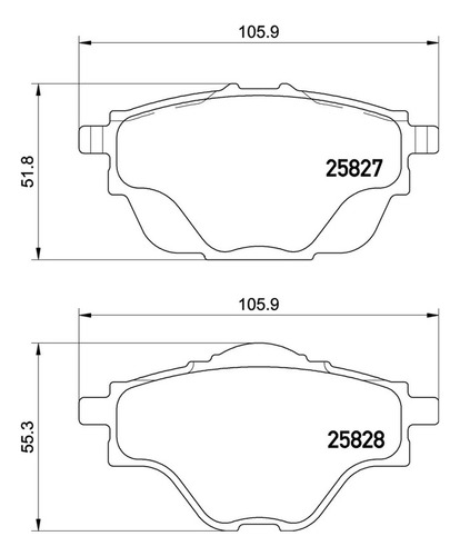 Brembo Balatas Peugeot 3008 Feline 2016-2017 Trasero