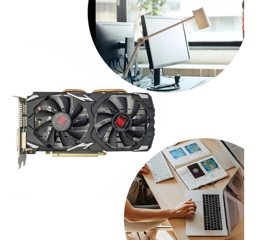 Tarjeta Gráfica Para Juegos Rx580 8g 2048sp, 8 Gb, Ddr5, 256