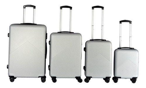 Set De 4 Maletas Rígidas Travel Elite, Prácticas Y Seguras