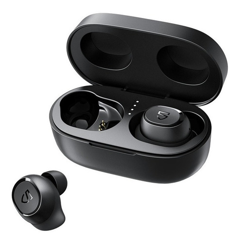 Imagen 2 de 3 de Auriculares in-ear Deportivos Inalámbricos Soundpeats TrueFree 2 Negro - Impermeabilidad IPX7, Bluetooth 5.0, TWS, batería de 20 horas, Botón físico
