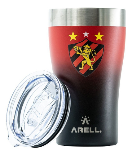 Copo Térmico Sport Recife Inox Cerveja Arell C/tampa Oficial