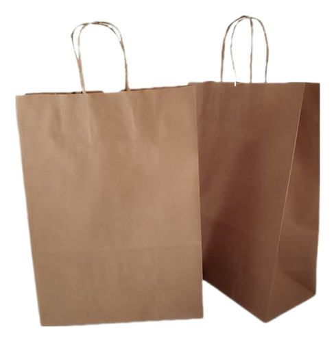 Sacola De Papel Kraft G Com 50 Unidades (30x22x10.5)