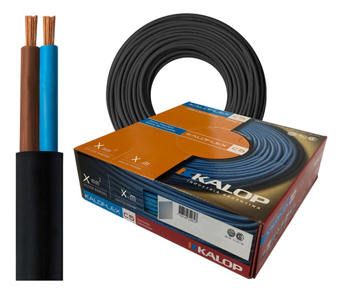 Pack X50 Metros Cable Taller Tpr 2x4mm Kalop