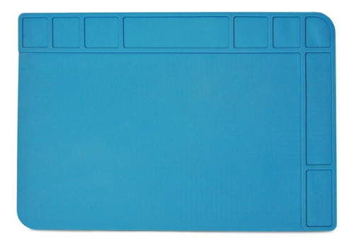 Tapete Manta Antiestática Silicone Para Bancada 48x34cm Nf-e Cor Azul