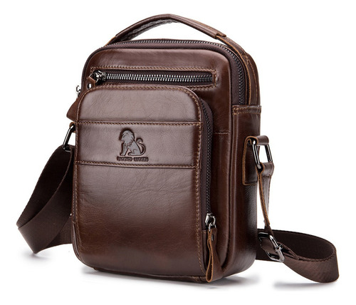 Bolso De Bandolera Crossbody Cuero Genuino Para Hombre