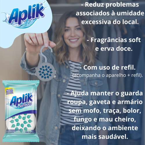 72 Anti Mofo Guarda Roupa Tira Mau Cheiro 25g Soft Erva Doce