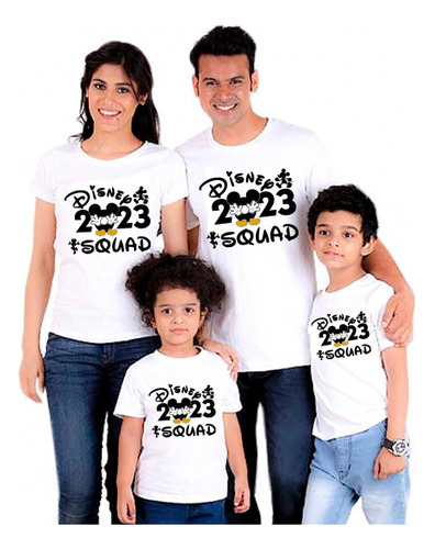 Juego De 4 Playeras Familia En Vacaciones Mickey