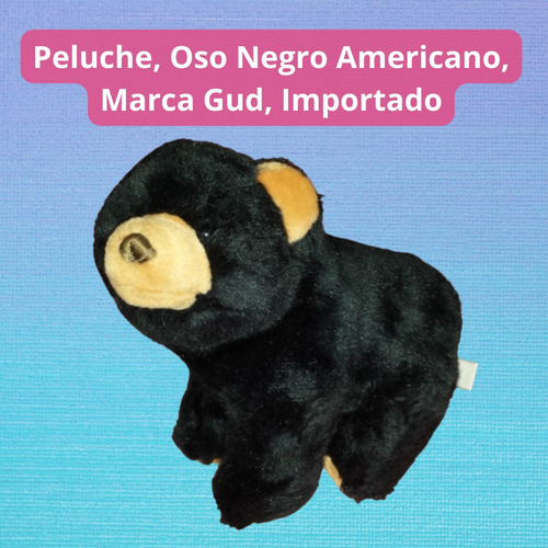 Peluche Oso Negro Americano, Marca: Gund, Importado