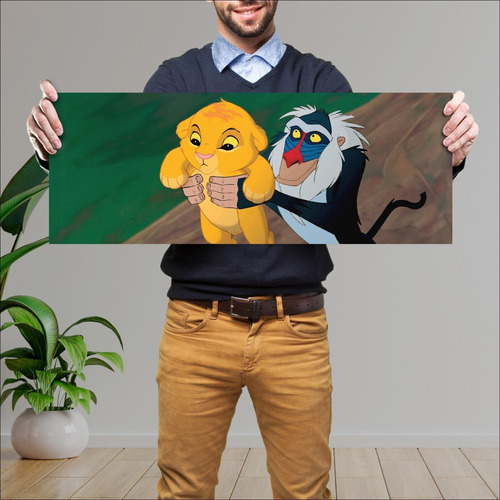 Cuadro Grande 30x80 Cm Peliculas El Rey Leon Simba