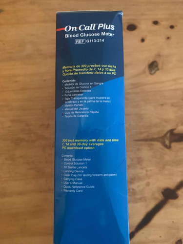Medidor De Glucosa- One Call Plus (Usado)