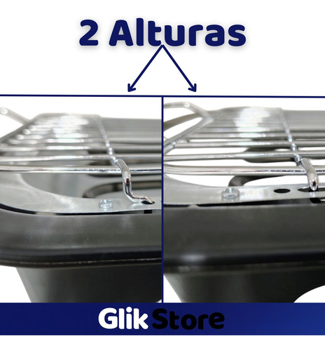 Parrilla Eléctrica Gril Portatil Balcon Regulado Temperatura Negro