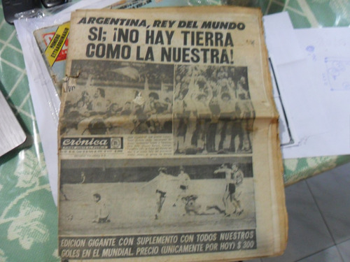 Diario Cronica 4717 Argentina Campeon Mundial Futbol 1978