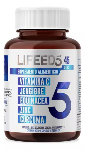 comprar Suplemento Lifeed5 Inmune Vitaminas Minerales 45 Cápsulas Sabor Sin Sabor