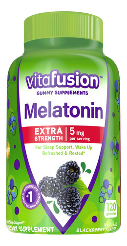 Vitafusion Melatonina 5 Mg Extra Fuerte Sabor Moras 120 Gums