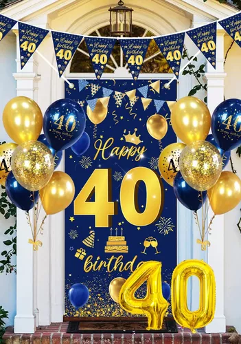 Conjunto, decoraciones de 40 cumpleaños para mujeres Decoraciones de 40  años para mujeres Globos de 40 cumpleaños