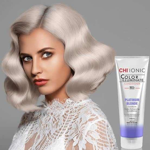 Imagen 2 de 6 de Matizante Platinium Blonde Chi Illuminate Conditioner 251ml