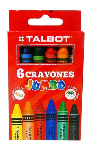 Crayones Jumbo Infantiles X6 Unidades Talbot 2766