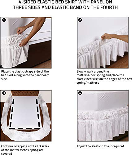 Rodapie Matrimonial Microfibra Lisa Blanca Utopia Bedding Blanco Liso Matrimonial