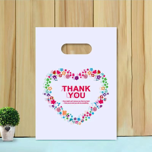 Bolsas Para Boutique,bolsa De Embalaje De 100pzas Gracias Con Corazón