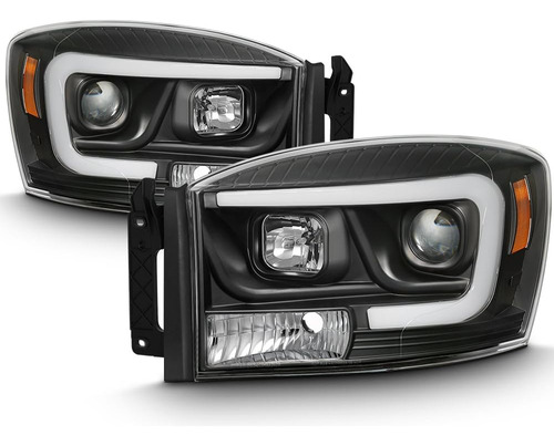 Faros Lupa Y Drl En Led Para Dodge Ram 2006-2008