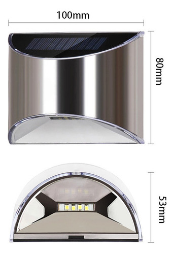 2 Luces De Valla For Exteriores De Acero Inoxidable