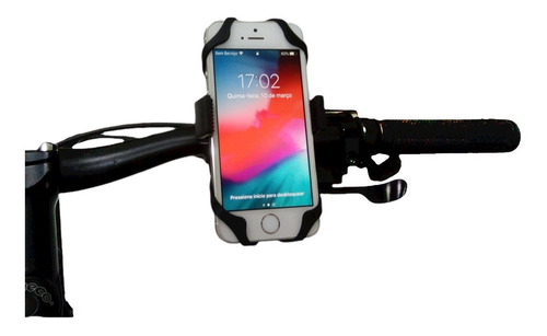 Suporte Para Fixar Celular Na Bike E Moto 360 Com Borracha