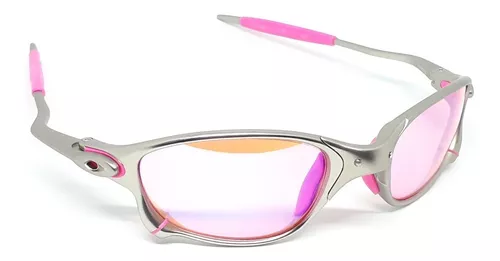 Óculos Lupa Mandrake Vilão Oakley Juliet X-Metal Lente Rosa