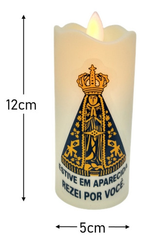 Kit 4 Velas De Led Eletrônica Nossa Senhora Chama Viva