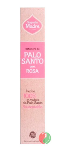Varilla Sahumerio Palo Santo Con Rosas - Sagrada Madre