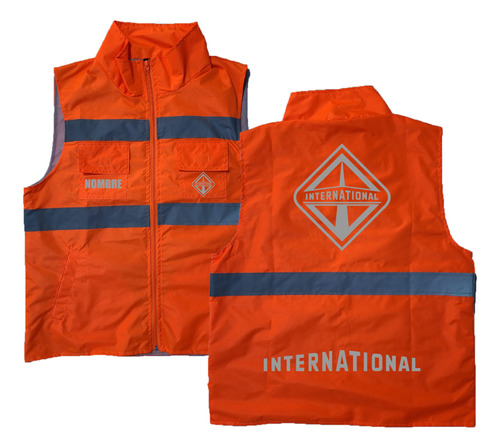 Chaleco Industrial International Logo En Vinil Reflejante 