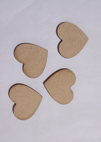 100 Corazones En Mdf De 5 Cm