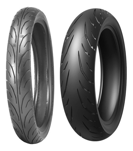 Par De Llantas 80/90 17 44p + 120/70 17 64s Promoto