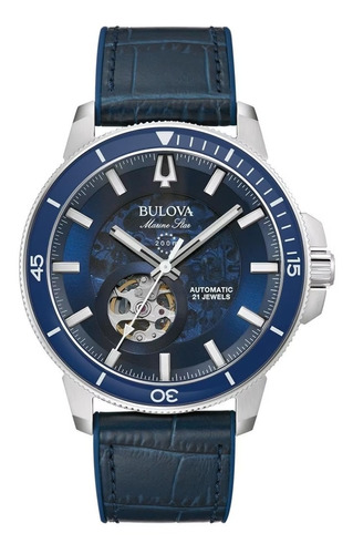 Reloj Bulova Marine Star Series C 96a291 Color de la correa Azul marino