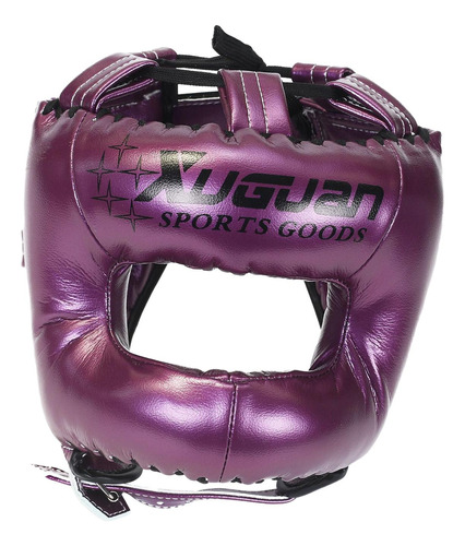 Casco De Boxeo Cobertura Completa Kickboxing Head Púrpura S