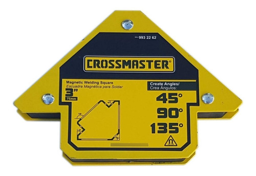 4 Escuadra Magnética 3 Ángulos 11 Kg 75mm Crossmaster 