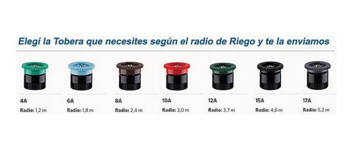 Tobera De Riego Hunter Psu 04 Con Boquilla A Eleccion X 4un