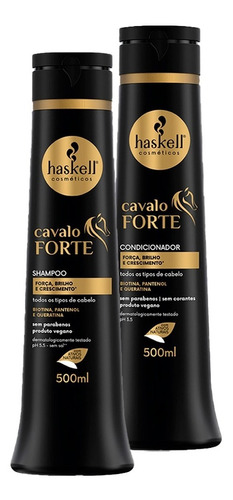  Kit Haskell Cavalo Forte Shampoo+ Condicionador 500ml