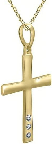 Halo Jewelers Collar Con Colgante De Cruz Religiosa De 3 Con
