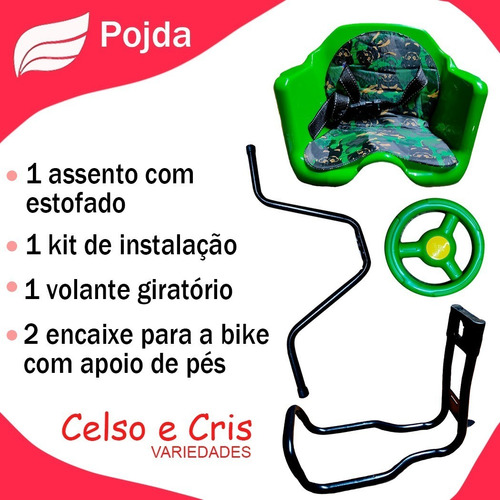 Imagem 4 de 7 de Cadeira De Bicicleta Dianteira Cadeirinha Com Volante Oferta