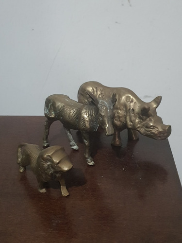 Animalitos  De Zoologico En Bronce De Coleccion