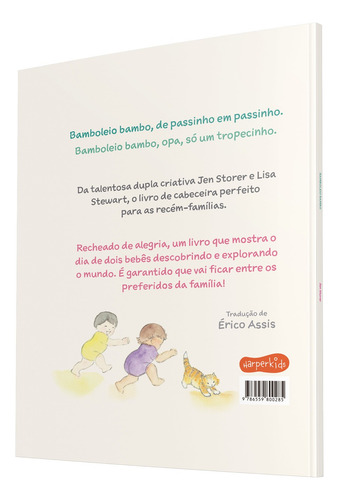 Livro Bamboleio bambo o primeiro passo de Jen Storer capa dura 2022 em português editorial HarperKids