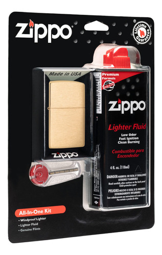 Kit Todo En Uno De Encendedor Zippo A Prueba De Viento Con D