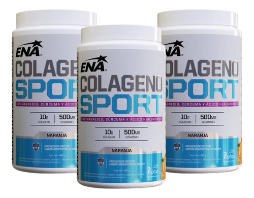 Colageno Sport Hidrolizado + Vitamina C Ena - 407 Gr X 3 Un